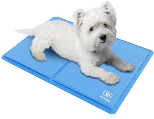 PET ADORE Dog Cooling Mat – Soft Thick Foam Supportive Gel Self Cooling Pad for Dogs & Cats in Summer. Durable Anti-Scratch 450 Micron Oxford Fabric (50cm x 40cm)