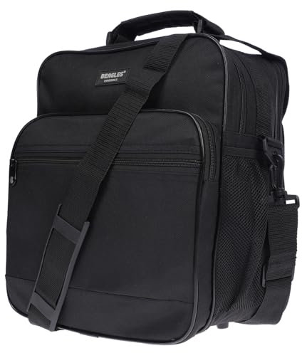 Christian Wippermann große Herren Tasche Arbeitstasche Umhängetasche Flugbegleiter Messenger Bag Schwarz