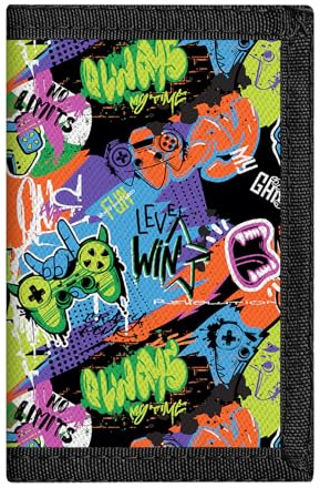 Leyeve Kids Games Wallet for Boys,Kids Wallet w/Zipper Coin Pocket