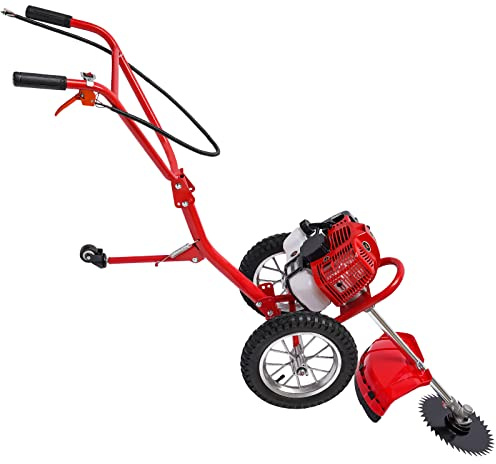 Tosaerba a benzina, 2 in 1, 49 CCM Walk-Behind, a benzina, multifunzione, piccolo erbacce scarificatore, per giardini domestici, giardini