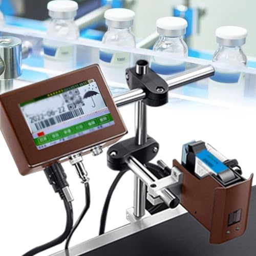 Máquina Codificadora Automática Con Pantalla Táctil, Impresora De Inyección De Tinta Industrial, Codificadora En Línea, Codificadora De Fecha, Para Códigos De Barras De Texto, Números De Lote 12.7mm