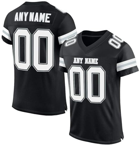 Personalised American Football Shirt for Men Women Kids, Add Your Own Name Number & Team, Lightweight Training Jersey
