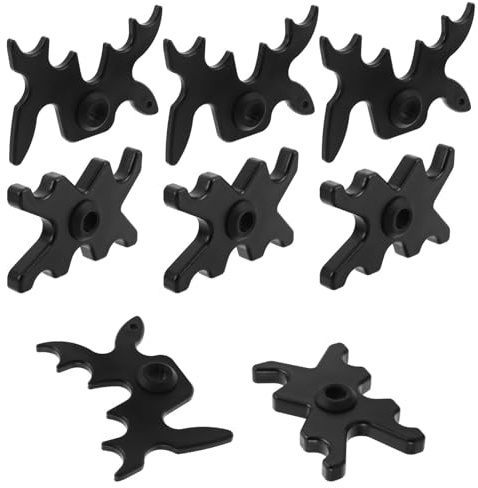 GALPADA 8 Cabezas de Puente para Taco de Billar de Plástico Abs Negro, Accesorio para Taco de Billar, Fácil Mantenimiento para Sala de Juegos y Snooker
