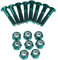 MagiDeal 8pcs Universal Skateboard Hardware Set mit Schrauben und Muttern aus Kohlenstoffstahl, Farbe Auswahl , Grün