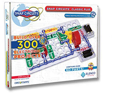 Snap Circuits Classic PLUS SC-310 Electronics Exploration Kit | Over 310 STEM Projects | Full Color Project Manual | 60 Parts | STEM Educational Toys for Kids 8+