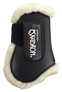 Eskadron 2er Set Gamaschen Protection Boots Fauxfur Compact hinten, Farbe:Black