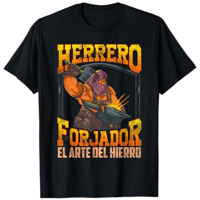 Herrero Forjador Yunque y Martillo Forja Arte del Hierro Camiseta