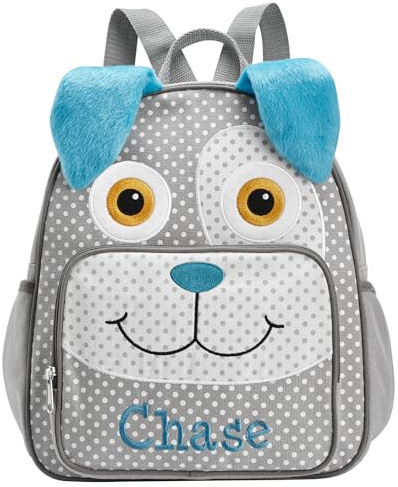 Let's Make Memories Kids Personalized Toddler Backpack for School - Custom Preschool Backpack - Back to School - Bookbag - Little Critter - Dog