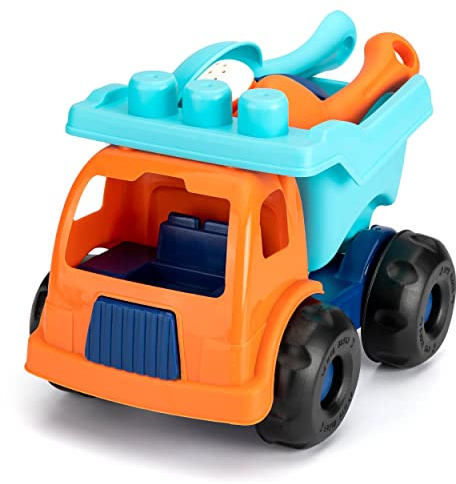 Yello Beach Tipper Truck Set For Kids, Childrens Sandbox Construction Toy, 5 Piece Set