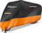 Maizjok Funda Moto Impermeable, Cubierta Moto Exterior Interior 210D Poliéster, Capa Protector Lluvia y UV para Cubre Motocicleta Calle/Deportiva/Aventure/Cruiser/Touring XXL Grande (275x105x125 cm)