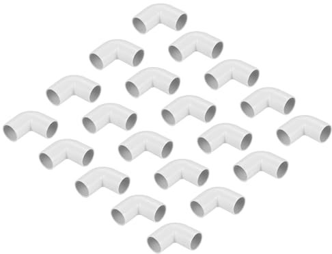 sourcing map PVC Conduit Coupler 90 Degree Elbow Fittings 20mm Change Direction for Hose Electrical Conduit Pack of 10