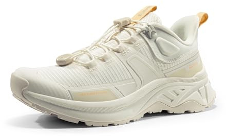 NORTIV 8 lätta vandringsskor för kvinnor snabba snören utomhusmode sneakers gladiator, BEIgE, 39 EU