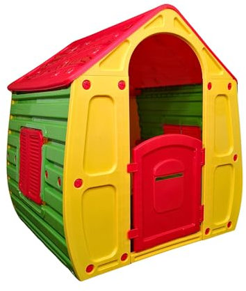 Samuel ALEXANDER 1.09m Yellow & Red Indoor Outdoor Plastic Wendy House Magical Playhouse