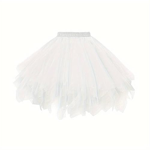 Boolavard Adult Women 80's Tutu Skirt Layered Tulle Petticoat Halloween Tutu