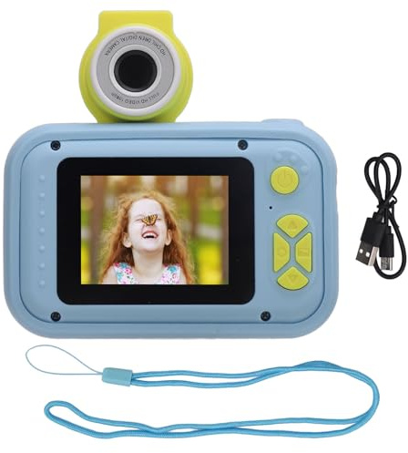 Barnkamera 40 MP Flip Lens Digitalkamera Rolig Videoinspelning Småbarnskamera Selfie HD Barnkamera för Pojkar och Flickor (BLUE)