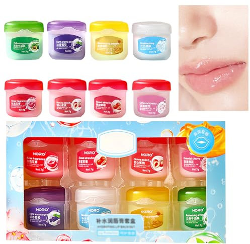 Set di Balsami Idratanti per Labbra, Burrocacao Lip Balm Gift Set, Cura Riparatrice Giorno e Notte