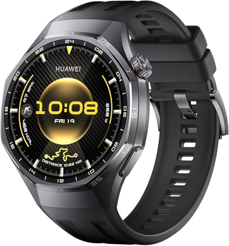 HUAWEI WATCH GT 6 Pro GPS 46mm Smart Watch, 1.47''AMOLED Touchscreen, up to 21 days battery life, Pro-level Cycling, 100+ Sports Mode, iOS & Android, ECG Analysis, All-day Health Monitoring, Black