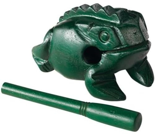 Nino Percussion NINO515GR Holzfrosch Güiro 14 cm (5,5 Zoll) Größe L grün