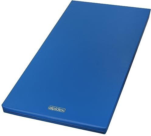 ALPIDEX Materassino da sport 200 x 100 x 8 cm stuoia da ginnastica protezione con fondo antiscivolo RG 20 (molto morbido), Colore:blu chiaro