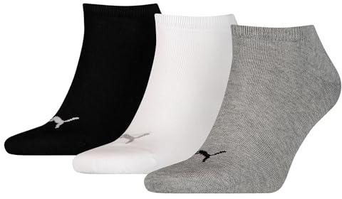 PUMA 261080001, calzini sportivi unisex per sneaker, 6 paia (2 confezioni da 3 paia), colore nero, misura 35-38, modello -200 black