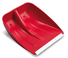 Piantallegra - Pala de nieve, cereales y maíz, sin mango, resistente con borde reforzado de aluminio para romper el hielo, ancho 41 cm, rojo