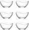 Spring & Autumn 6 TLG Snackschalen Set Glasschale Dessertschale -Schüssel -Glasschalen -Knabberschale-Schale für Eis Dessert Dip- Salat Beilage(310 ml Bleifrei)