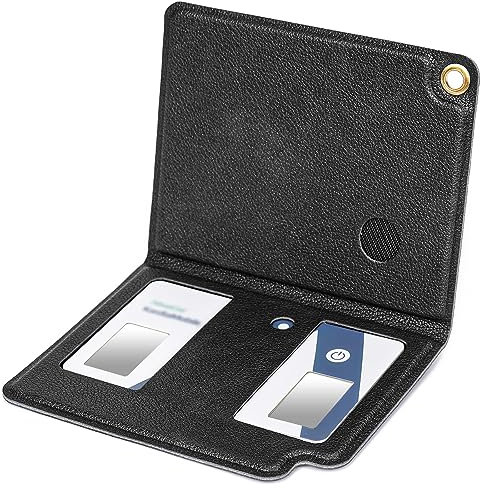 MGZNMTY Tragbare Hartschalen-Reisetasche für AliveCor Kardia Mobile Card Herzfrequenzmesser/Kardiamobile Card Persönliche EKG-Monitor-Geräte (nur Hülle) Schwarz