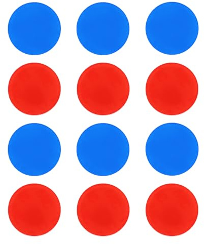 PATIKIL Etichetta autoadesiva per acqua calda e fredda 6 paia/12 confezioni di adesivi acrilici a forma rotonda per rubinetti e lavandini rosso/blu