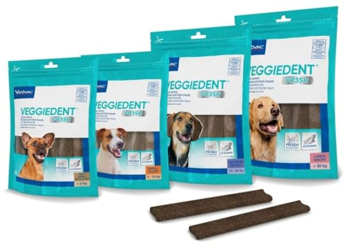 Virbac VEGGIEDENT Fresh L Zahnpflege-Snack für Hunde, Medium, 490 Gramm