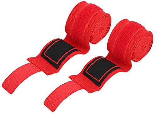 Bandages De Boxe 118 Pouces Bandages De Kickboxing Muay Thai MMA Bandages De Main pour Gants De Boxe pour Hommes, Femmes Et Enfants(Rouge)