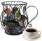 TULEBOLIAN Nordic Style Iron Coffee Pod Organizer,Coffee Pod Holder,Coffee Capsule Holder,Coffee Pod Storage Basket Black,Coffee Pod Storage Cup,Coffee Bar Accessories,for Kitchen and Office
