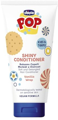 Chicco POP Balsamo Districante Vanilla Wrap, per Bambini alla Vaniglia, Balsamo per Capelli condizionante e delicato, Formula Vegana, 150 ml