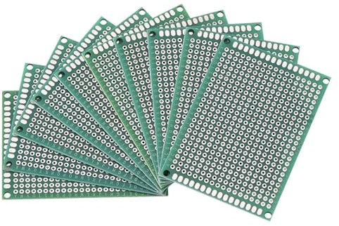 Scheda PCB Prototipo Universale, a Doppia Squadra, Ottima per la Saldatura Punto a Punto, 5 X 7 Cm, con Numeri, Stampati, per un Circuito Elettronico