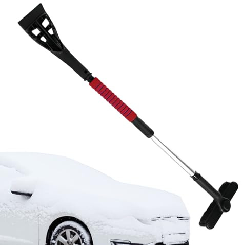 Car Ice Scraper - Auto Cleaner Removal Tool,Extendable Snow Brush and Ice Scraper | for Winter Glass Window Door Truck Suv