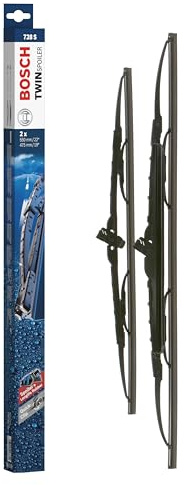 Escobilla limpiaparabrisas Bosch Twin Spoiler 728S, Longitud: 550mm/475mm – 1 juego para el parabrisas (frontal)