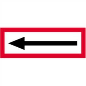 Richtungspfeil Alu 10,5 x 29,7cm Dieses Schild darf nur in Verbindung mit einem weiteren Brandschutzzeichen verwendet werden!