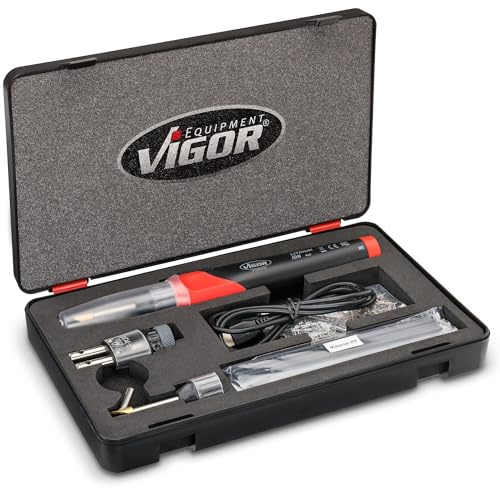 Vigor Kit de réparation en Plastique, 134 pièces V3551N, 50 W, pour des réparations Rapides et Stables, avec Clips en Acier Inoxydable, Barres de soudage et grilles de Renfort