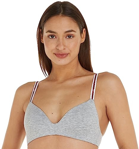 Tommy Hilfiger LIGHTLY LINED TRIANGLE BRA Soutiens-gorge Femme, Gris (Mid Grey Heather), 36A