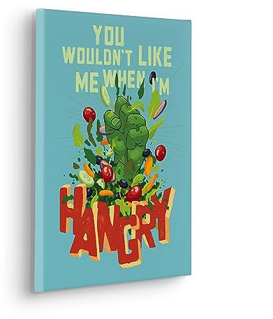 Komar Komar Tableau sur châssis – Marvel Hangry – Dimensions 30 x 40 cm – Image murale pour chambre d'enfant, chambre d'enfant