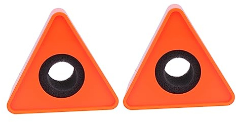 2Pcs ABS Triangle Microphone Logo Flag for Interview, Portable