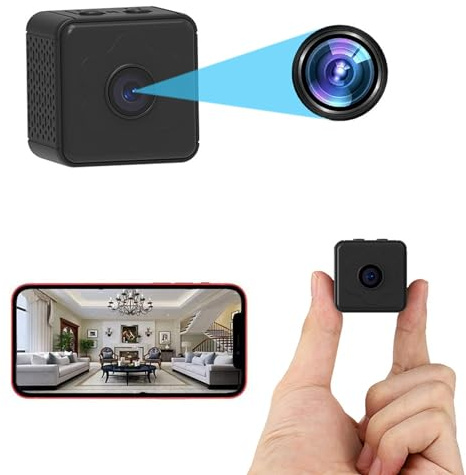 Dold Spionkamera, 1080P Trådlös WiFi Liten Kamera med Rörelsedetektion, Mörkerseende, 2-vägs Samtal, Magnetisk Montering, Loopvideo, Vidvinkelvideo, APP