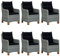 HETFTJN Bistro Set Balkonmöbel Outdoor Furniture Garten Möbel Draußen - 9-TLG. Garten-Essgruppe Hellgrau für Garten Balkon Café Terrasse