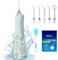 Water Flosser for Teeth, 300ML Cordless Oral Irrigator Rechargeable Dental Flosser Teeth Picks with 5 Modes 5 Jet Tips,IPX7 Waterproof Teeth Cleaner for Braces Gum Care, Home Travel Use