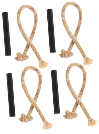 UPKOCH 4 Pièces Cordes pour Allume-feu Accessoires de Camping matériel de Camping Doubler Portable lumière Corde à feu pour l'extérieur Allume-feu de Survie Corde de Light Brown