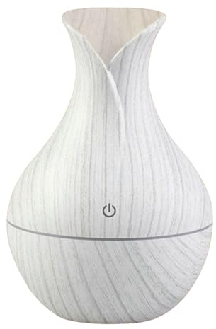 Jarrón Zen - Humidificador y Difusor de Aroma Mini | Silencioso, Elegante y Compacto | Ideal para Aromaterapia, Yoga, Dormitorios Infantiles Hogar (Blanco)