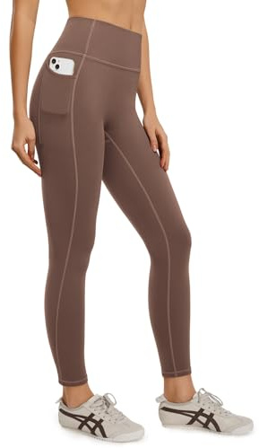 ATHMILE Leggings for Women High Waisted Tummy Control Yoga Pants for Workout Running Athletic Women's Leggings Chestnut