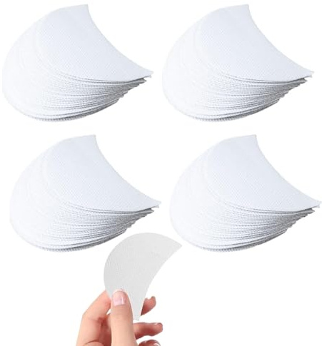 JCKD 200 pieza pegatinas blancas para sombra de ojos,almohadillas protectoras para sombra de ojos, protectores de media luna,almohadillas protectoras contra residuos de extensiones de pestañas,tintes
