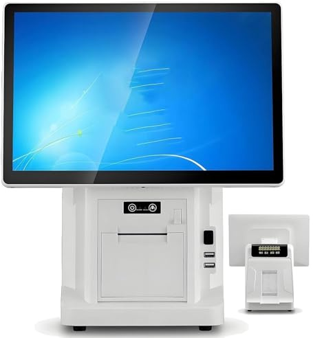 Pnpaea Cash Register Till,15.6 Inch Touch Screen Pc Pos Systems,With 15.6 In Touch Screen,for Small Business SingleScreen-C（58mm）