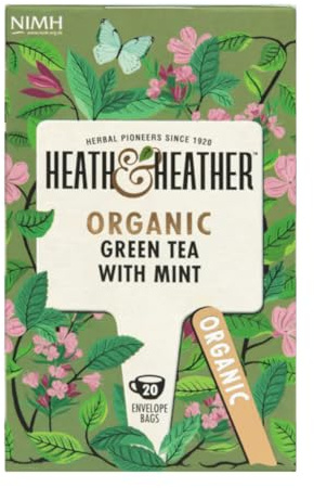 Heath & Heather Organic Green Tea & Moroccan Mint 20 Bag