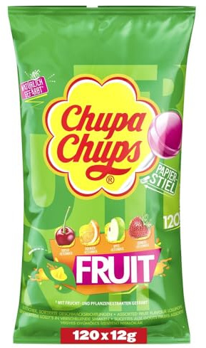 Chupa Chups 120 Lollipops Fruit - 1440g
